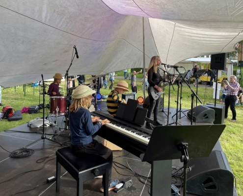 Miniband auf dem Stadtteilfest in Bornstedt am 04.09.2021